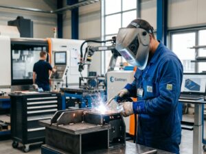 lasser en cnc aan het werk